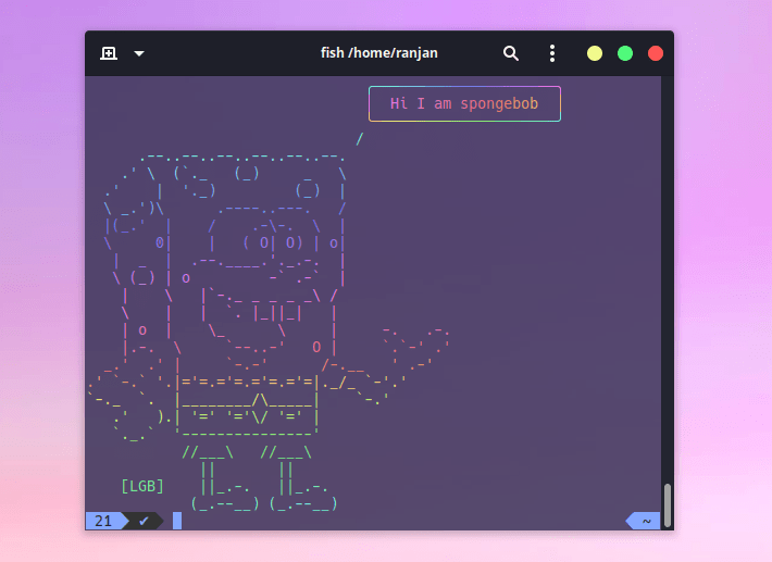 ASCII Cartoon Character for terminal